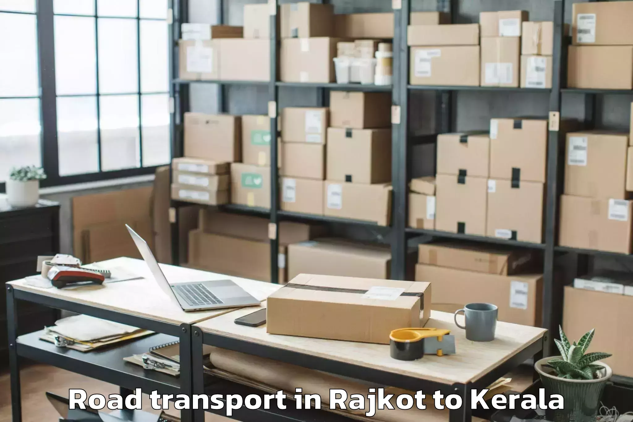 Affordable Rajkot to Shoranur Road Transport